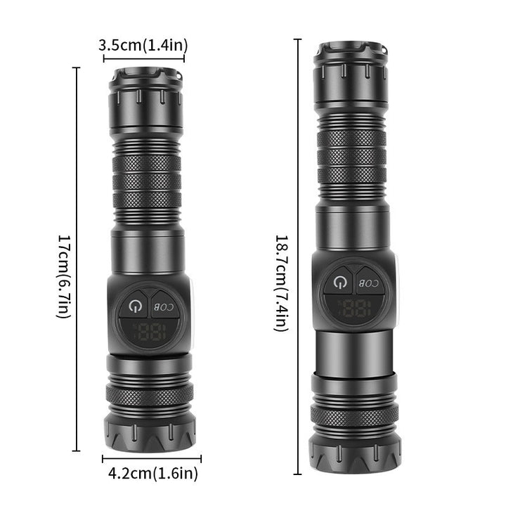 LED flashlight, aluminum, 300 mAh, focusable