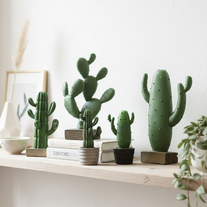 Resin decorative figure cactus, Nordic design