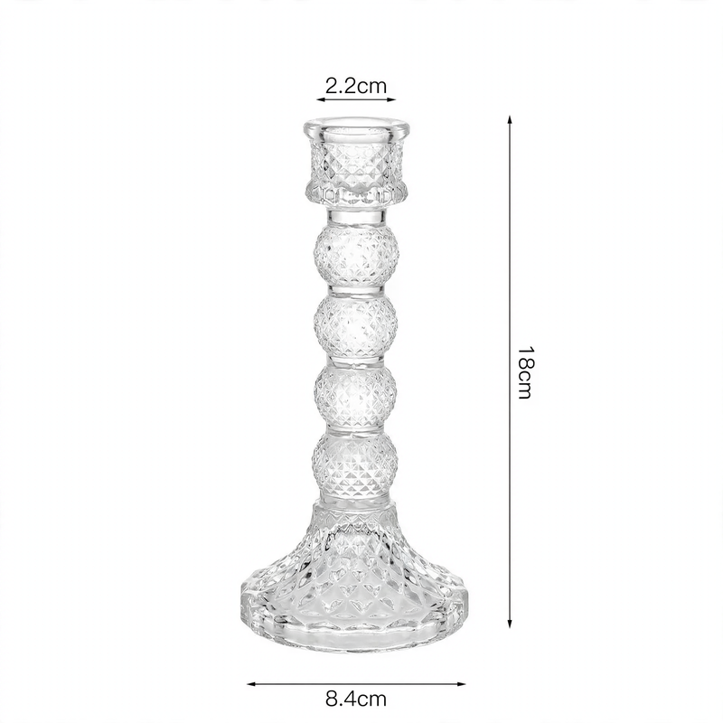 Glass candle holder in Nordic design