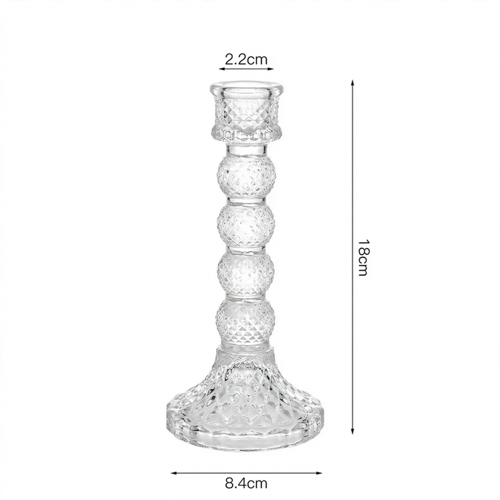 Glass candle holder in Nordic design