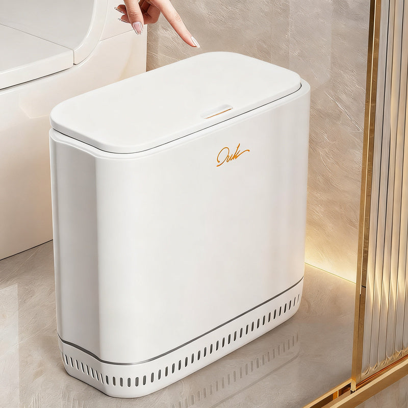 Plastic waste container, narrow, 12 L