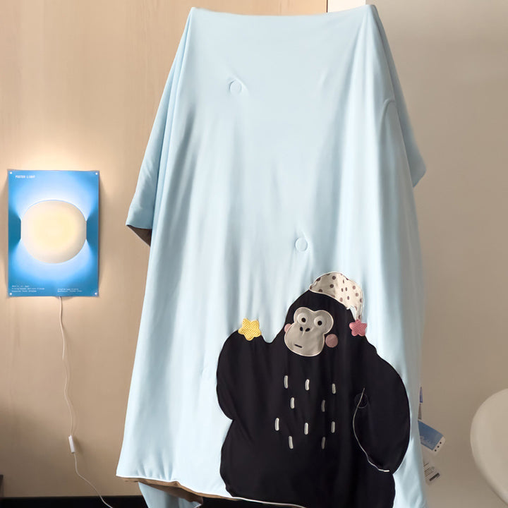 Summer blanket with cooling effect, cartoon design, washable
