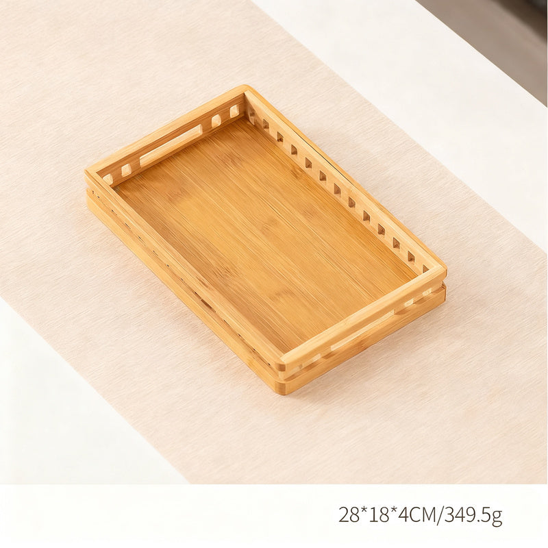 Bamboo serving tray, rectangular