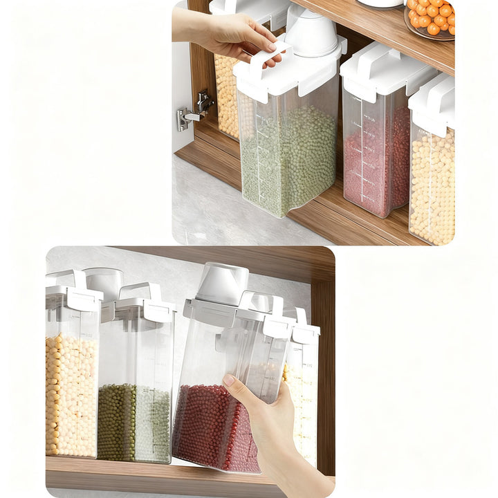 Plastic storage container with lid, airtight