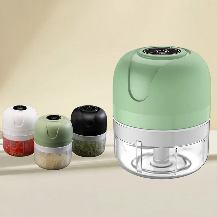 Electric garlic chopper, portable