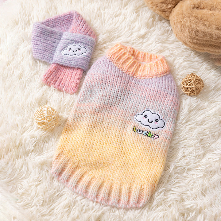 Rainbow sweater for dogs, four seasons