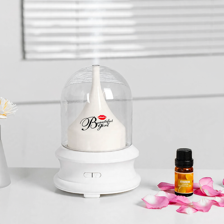 Ultrasonic aroma diffuser with LED light