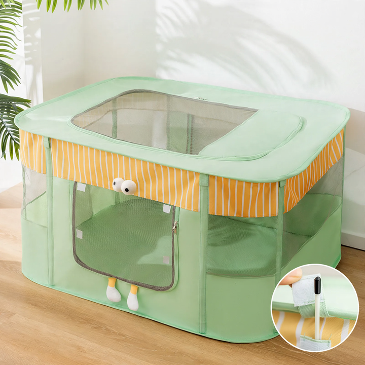 Cat nest with litter box and ventilation