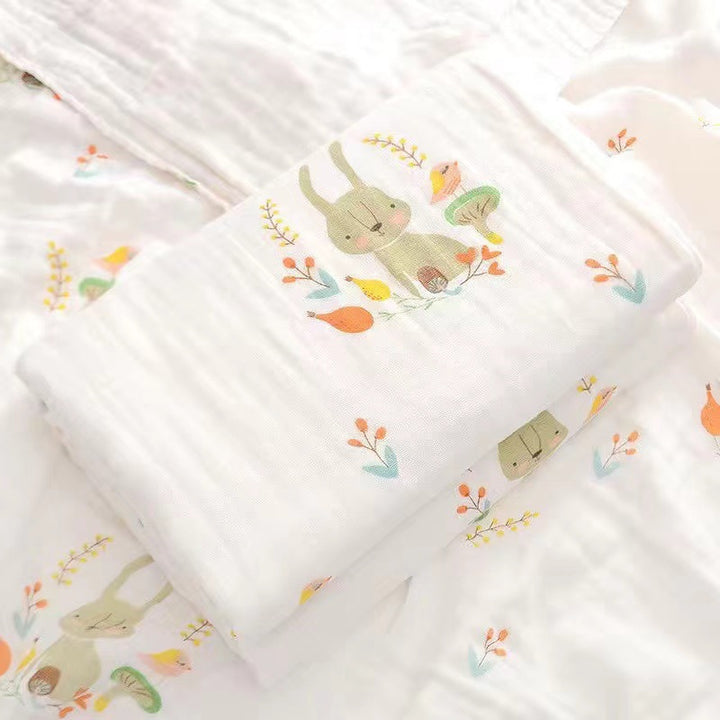 Cotton bath towel, 4-ply, with patterns