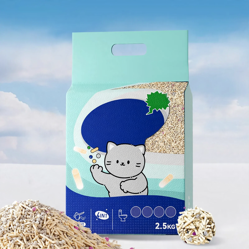 Cat litter made from millet, clumping