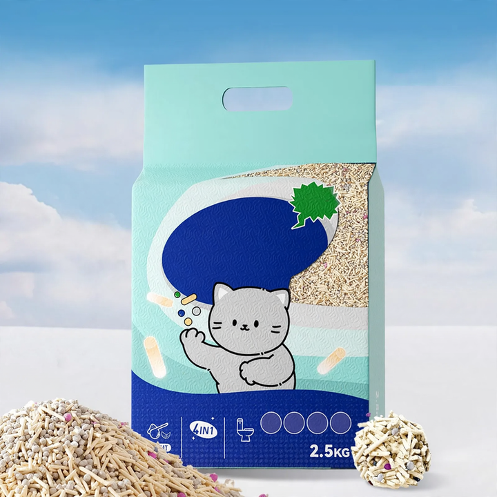 Cat litter made from millet, clumping