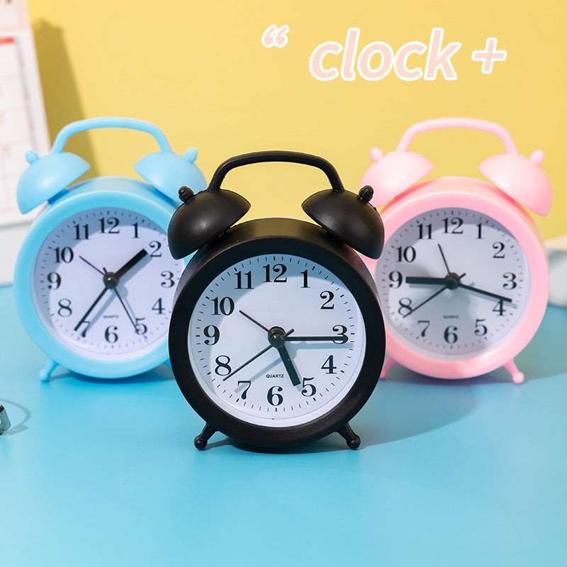 Alarm clock with hands and digital display, 4 cm thickness