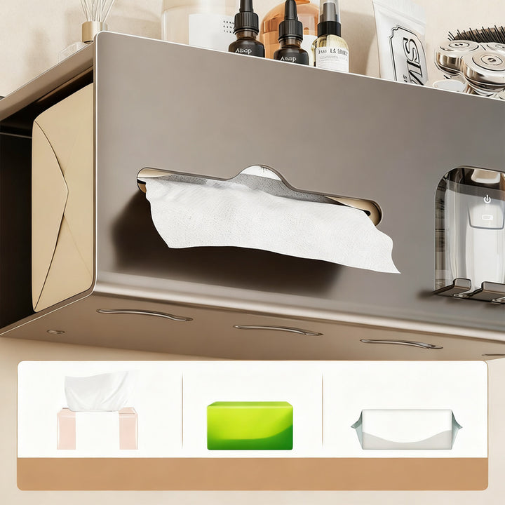 Toothbrush holder with magnetic attachment