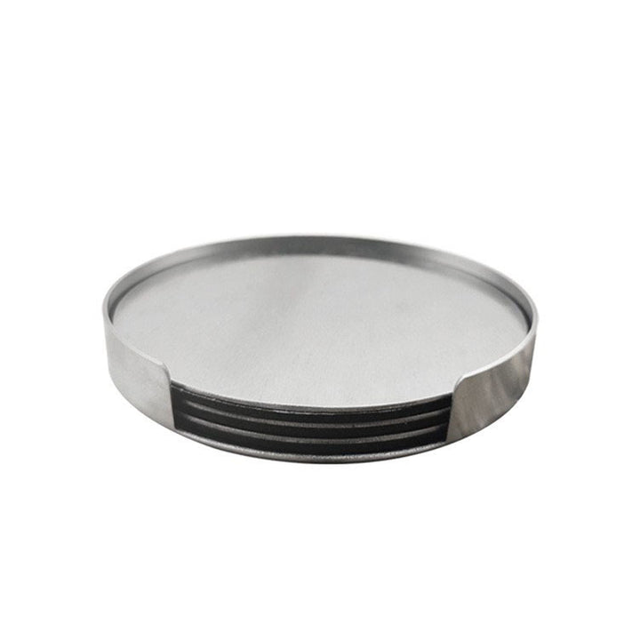 Stainless Steel Coaster Set, 5-piece, round