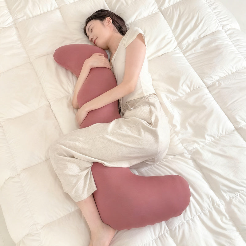 Side sleeper pillow made of cotton, 115 × 48 cm