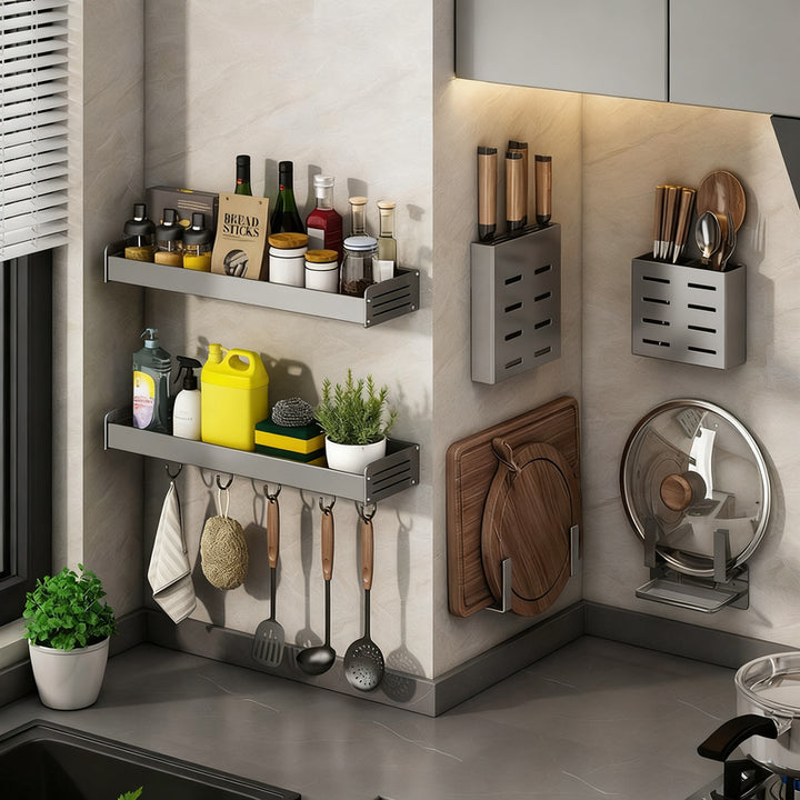 Wall shelf for kitchen, no drilling, different sizes