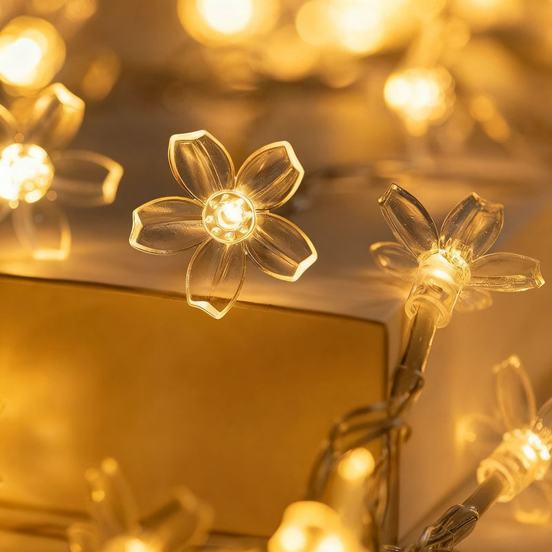 Solar string lights with stars and balls, 3.5 m