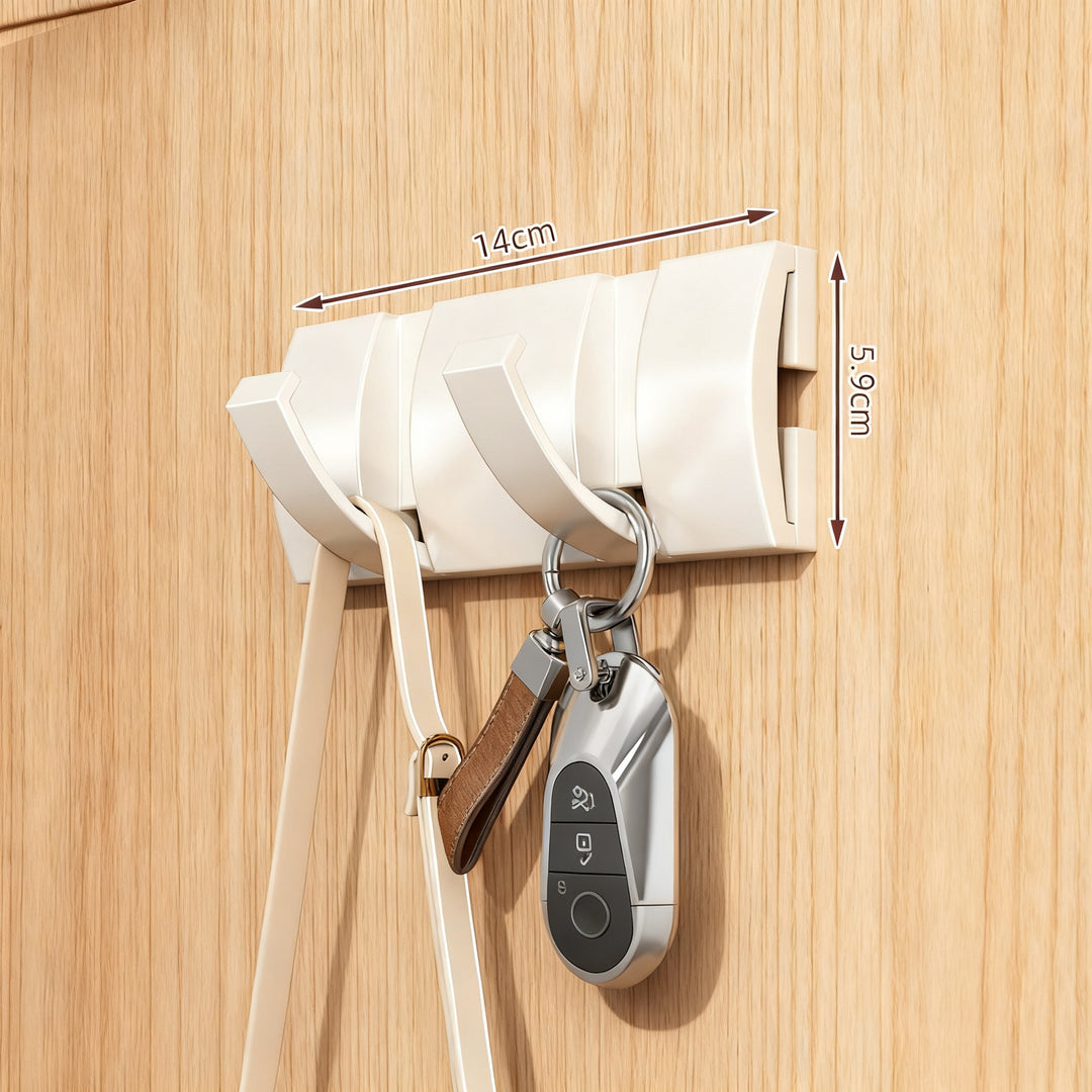 Foldable door hooks made of ABS, invisibly mounted