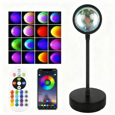 Sunset projection lamp with remote control