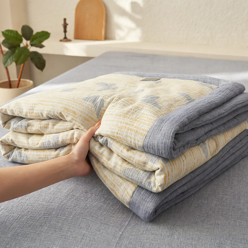 Cotton summer blanket, lightweight and breathable, washable