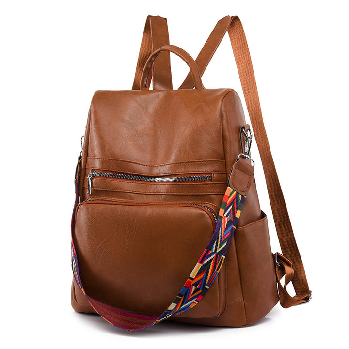 Women's backpack made of PU, modern style