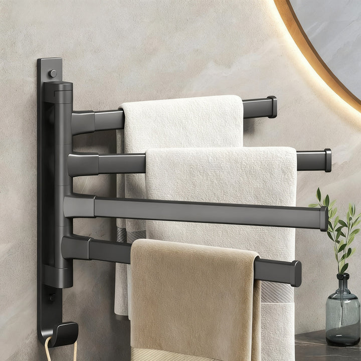 Towel holder with suction cup, foldable