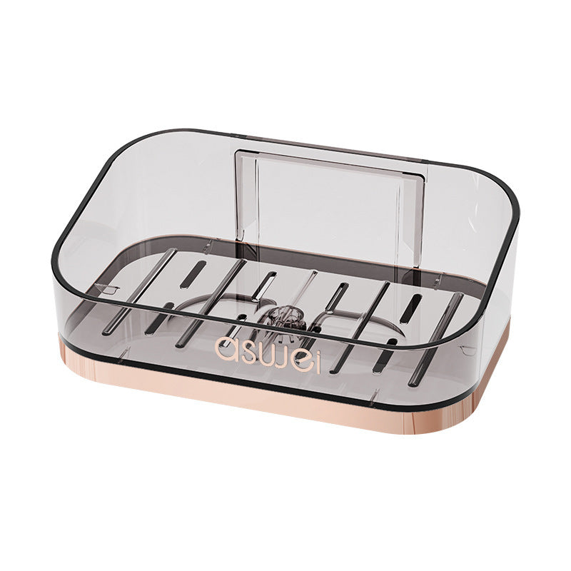 Wall-mounted soap dish with suction cup, stackable