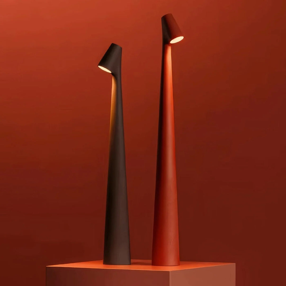 Table Lamp Modern Red Metal LED Light | Noxord