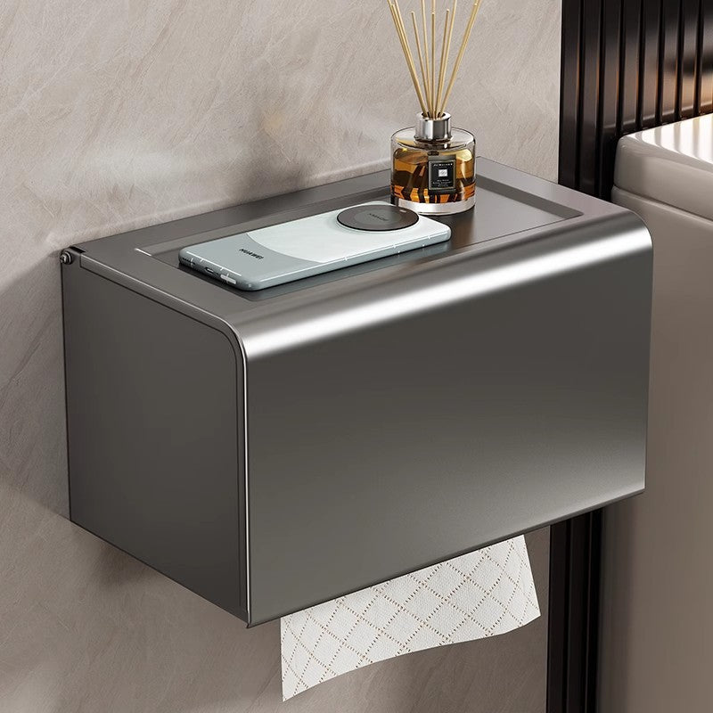 Wall-mounted toilet paper box made of aluminum