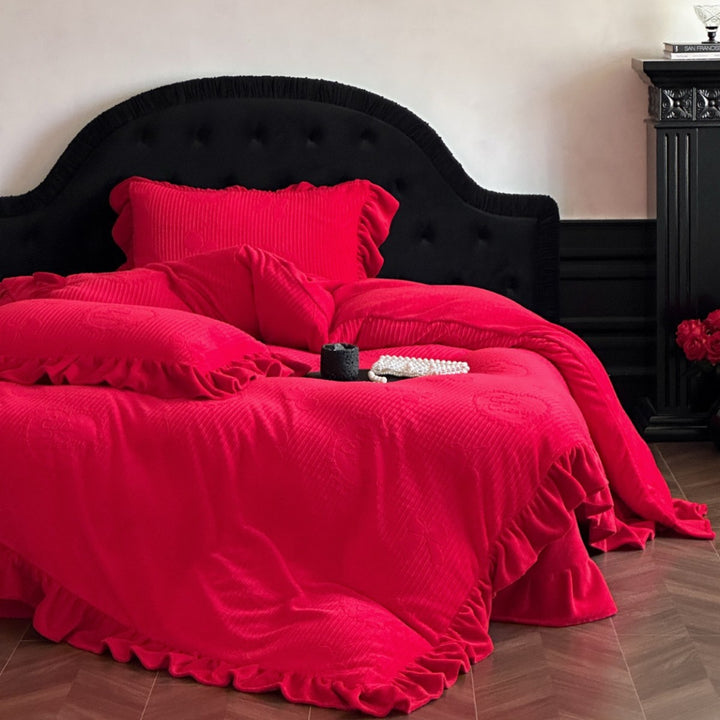 Wedding bedding made of milk fiber, 4-piece