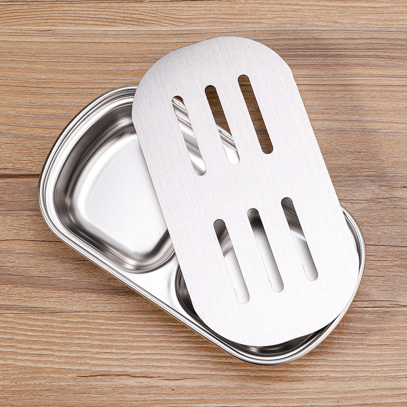 Stainless steel tray with drainage for tea