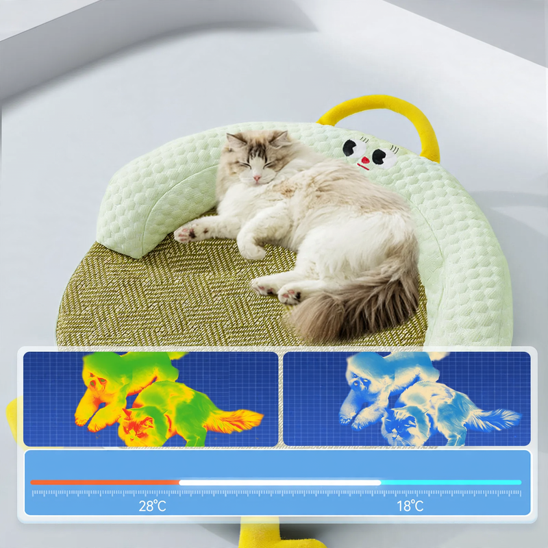 Cool bed for cats and dogs, round