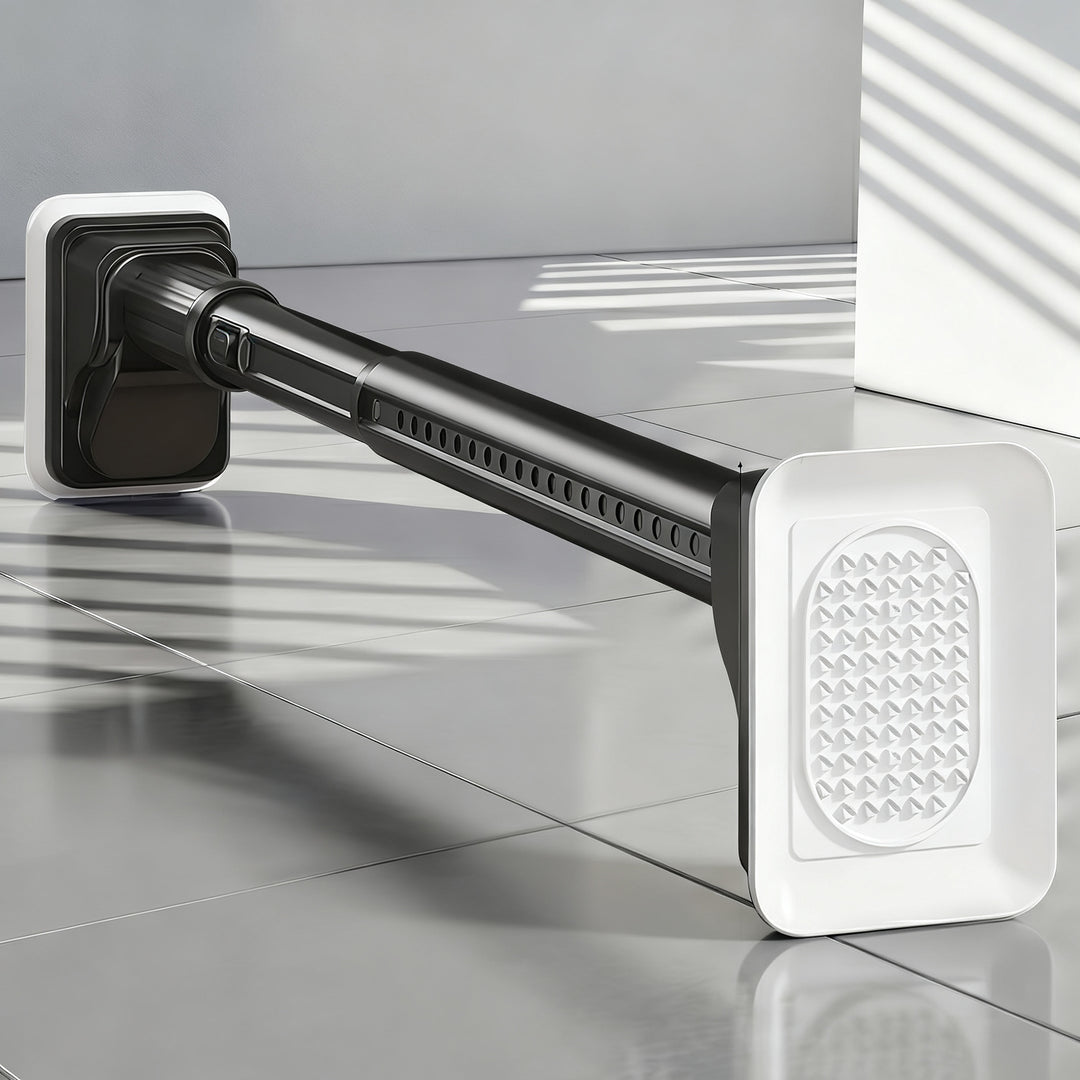 Extendable laundry rack made of stainless steel, no drilling required