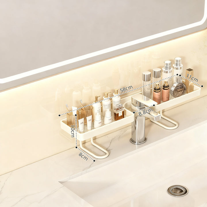 Bathroom shelf for sink without drilling