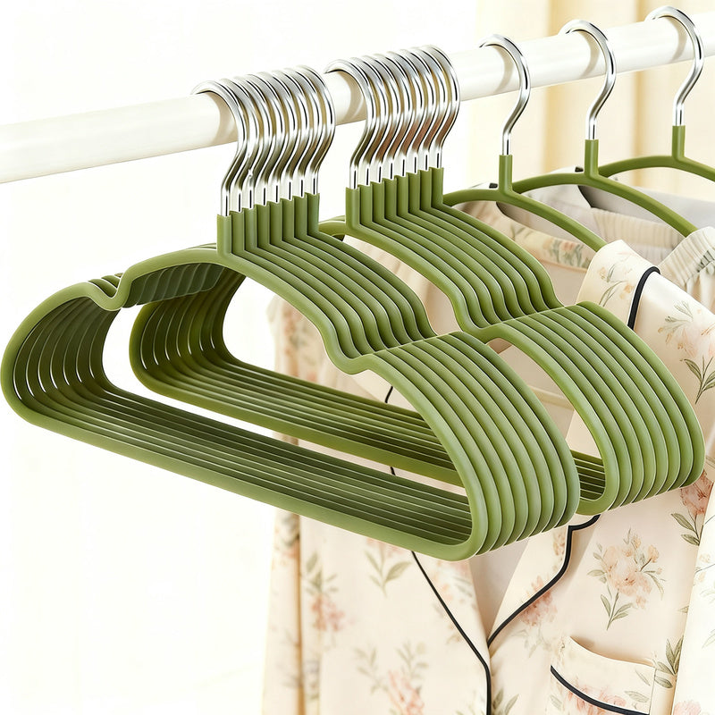 Wide plastic hangers, non-slip, set of 10 or 20