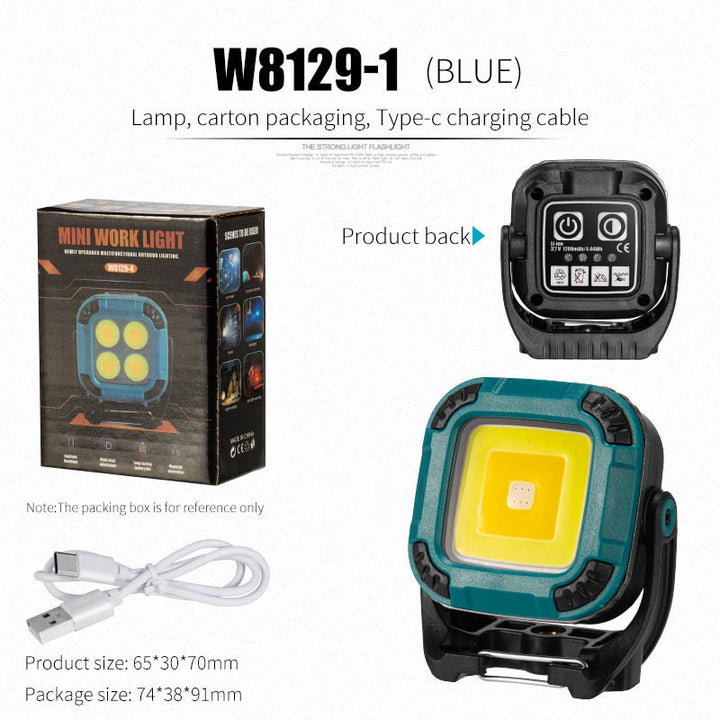 Mini camping lamp with LED and keychain