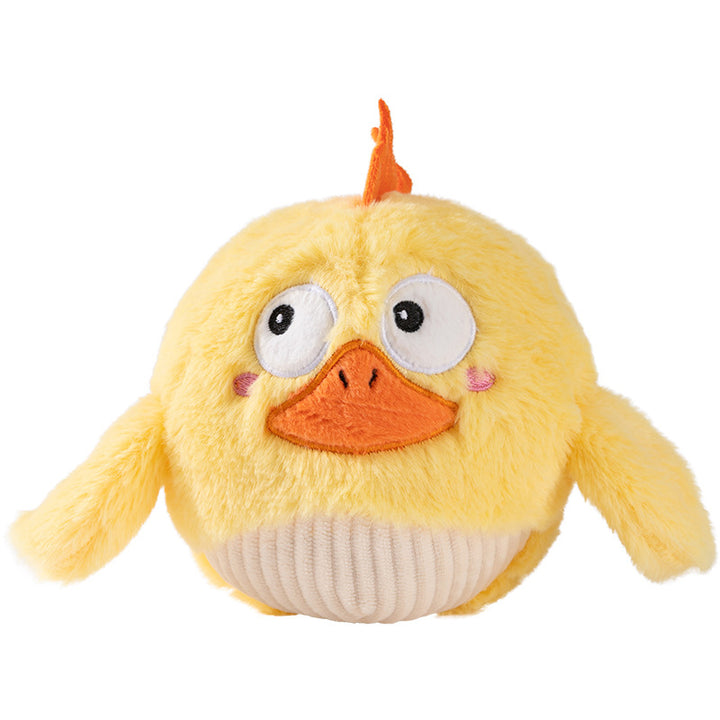 Springing plush play ball with sound for dogs