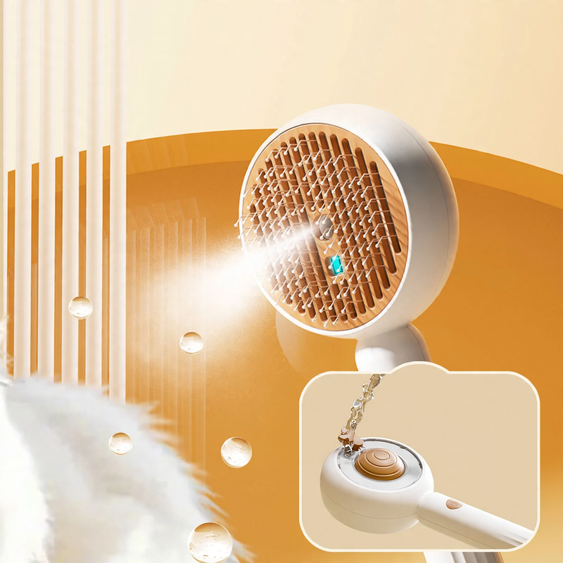 Spray brush for cats and dogs with spray function
