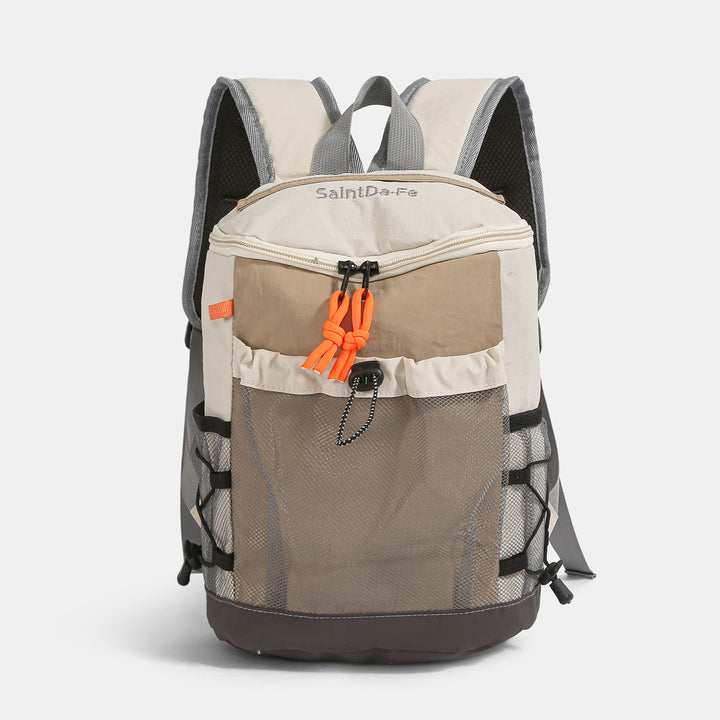 Women's backpack, up to 20 L, nylon, patchwork design