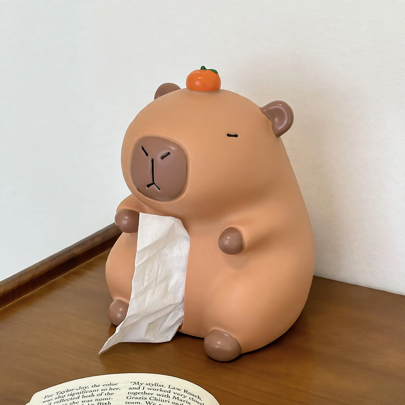 Paper towel box, Capybara design, plastic
