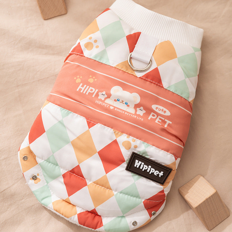 Padded warm vest for small dogs and cats