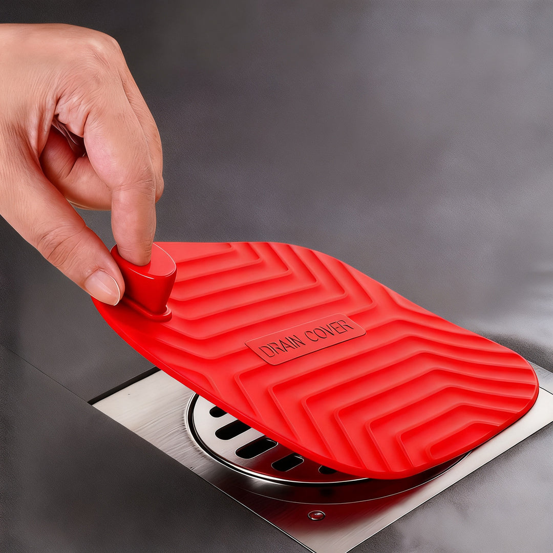 Silicone floor drain seal, odor-reducing