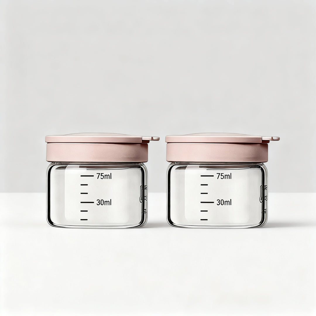 Borosilicate glass storage jar with measurement scale