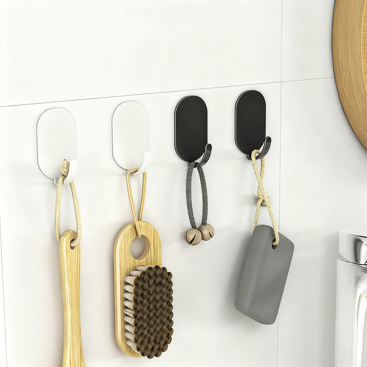 Self-adhesive wall hooks made of aluminum