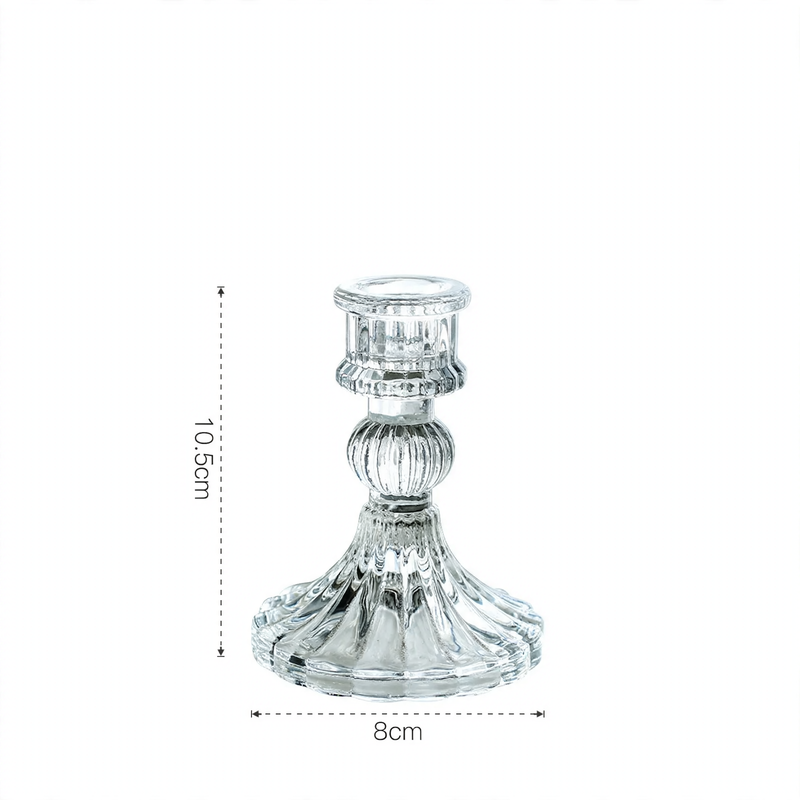 Glass candle holder in Nordic design