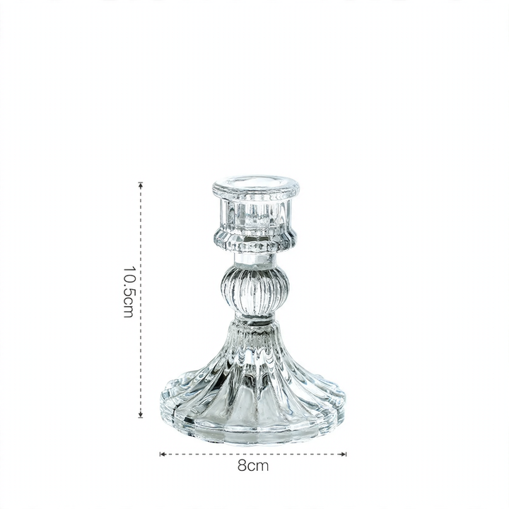 Glass candle holder in Nordic design