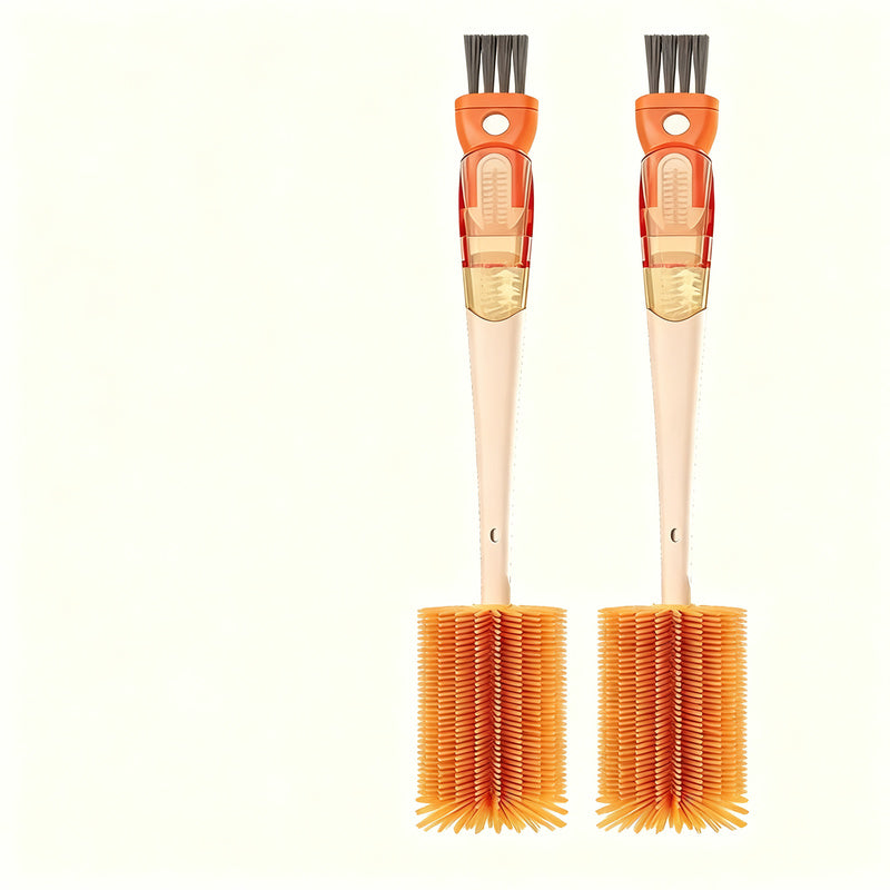 Multi-purpose cleaning brush for bottles and cups