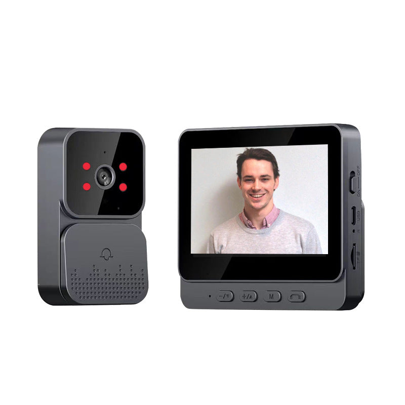 Wireless doorbell with monitor and camera