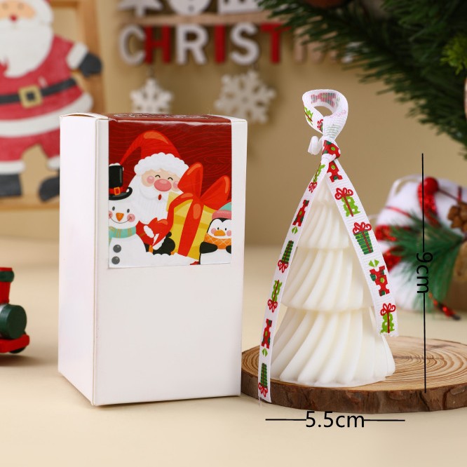 Handcrafted Christmas Scented Candle, Tree Shape