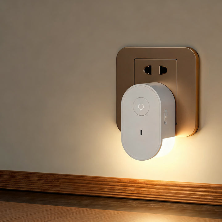 Motion sensor night light with twilight sensor